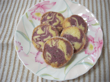 紫芋のマーブルクッキー
